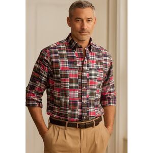 Ralph Lauren Madras Plaid Button Front Shirt Size XL